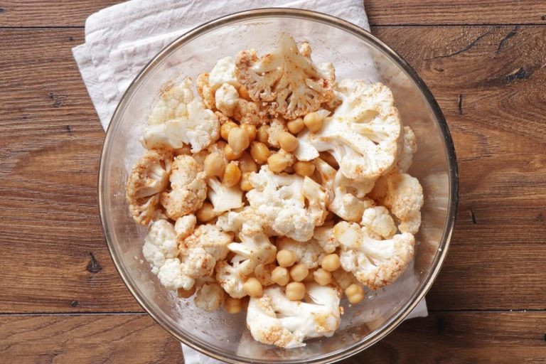 Step 4 - Roasted Cauliflower and Chickpeas