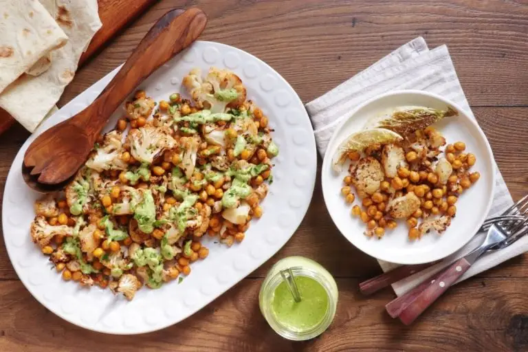 Step 9 - Roasted Cauliflower and Chickpeas