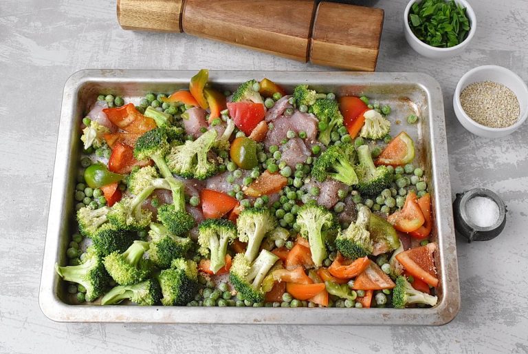Step 3 - Sheet Pan Sesame Chicken and Veggies