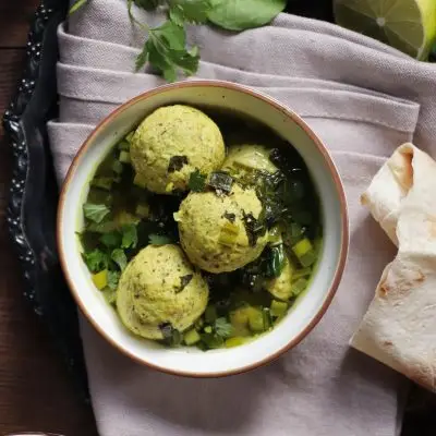 Spring Meatball Soup Recipe-Chicken Meatball Soup-Chicken Meatballs in Spring Vegetable Broth-Easy Meatball Soup-Brothy Meatball Soup