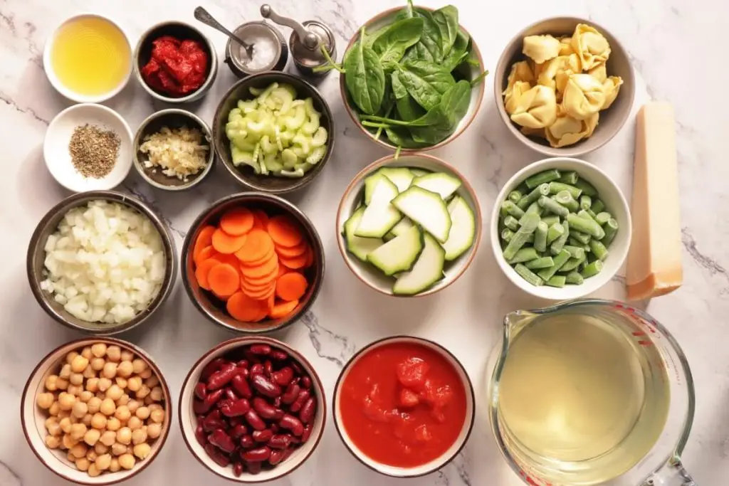Ingredients for Best Tortellini Minestrone