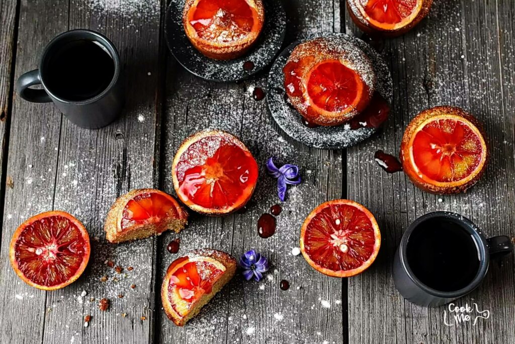 How to serve Blood Orange Almond Cakes