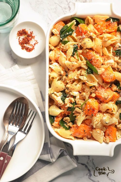 Butternut Squash Feta Pasta