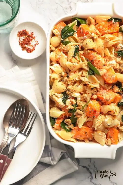 Butternut Squash Feta Pasta