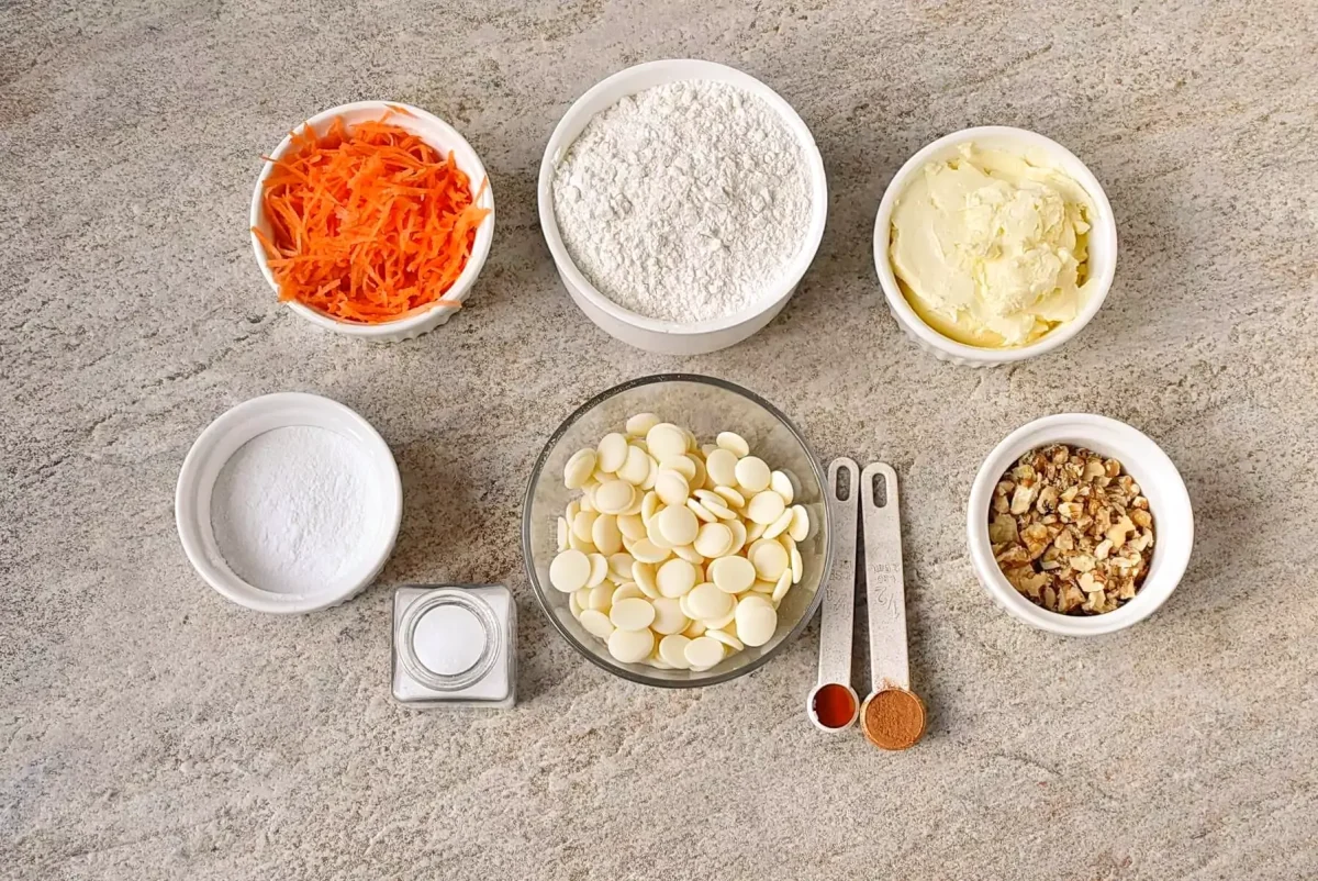 Ingredients for Carrot Cake Cookies