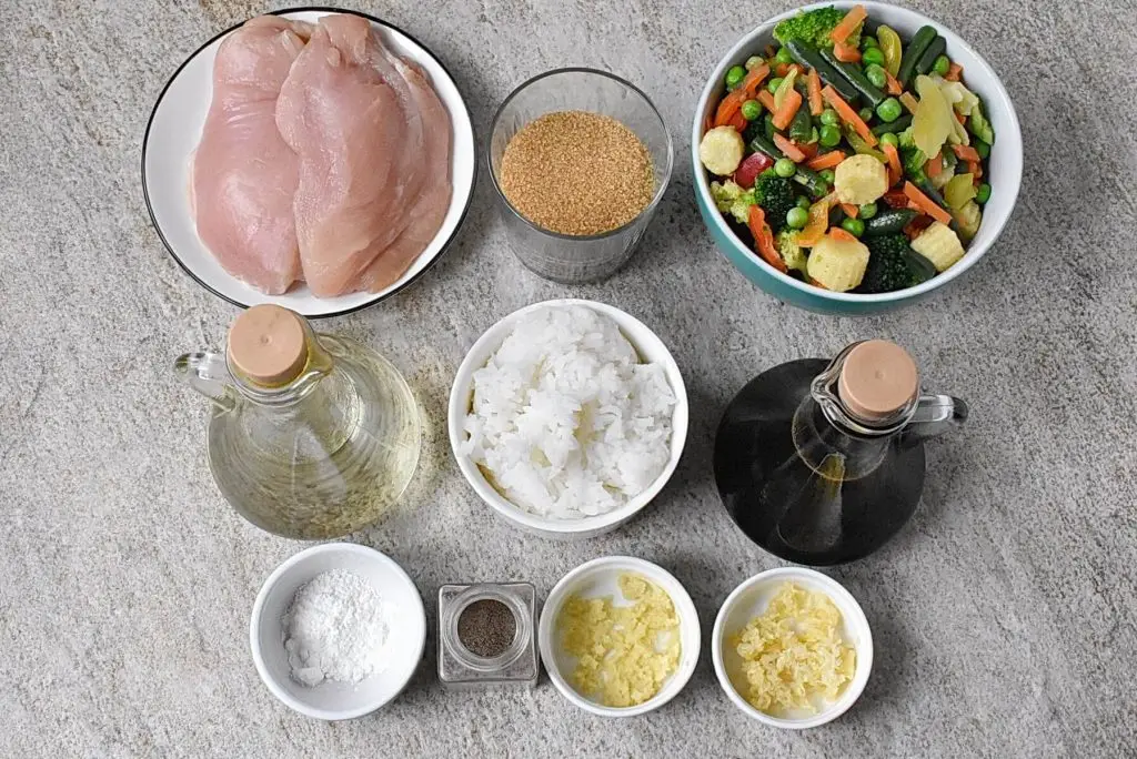 Ingredients for Easy Teriyaki Chicken Casserole