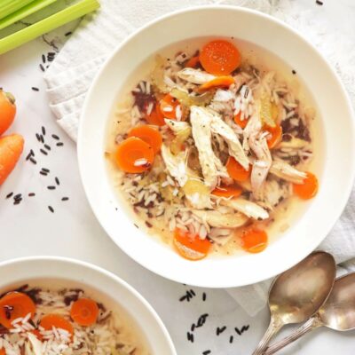 Slow-Cooker Chicken & Wild Rice Soup Recipe-Crockpot Chicken Wild Rice Soup Recipe-Slow Cooker Chicken Wild Rice Soup-Easy Dinner Recipe