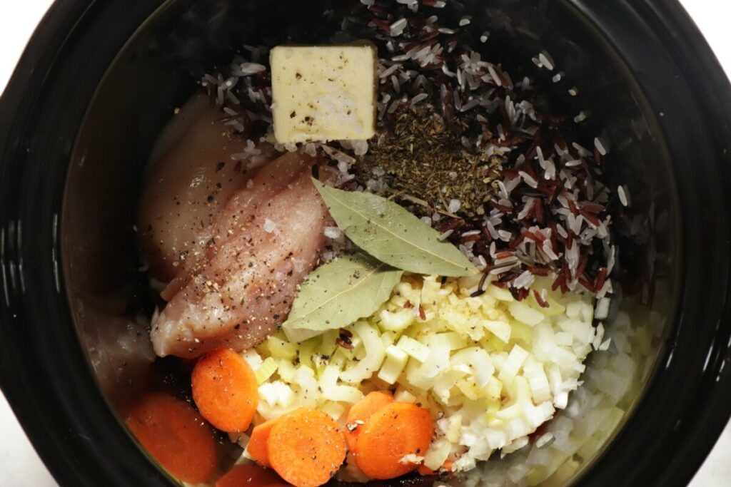 Slow-Cooker Chicken & Wild Rice Soup recipe - step 1