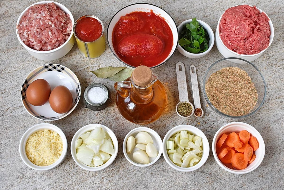 Ingredients for Slow Cooker Italian Meatballs