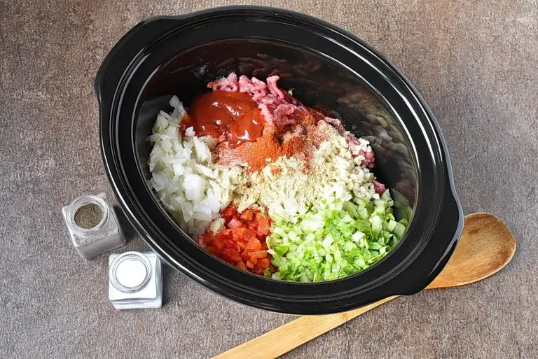 Step 1 - Slow Cooker Sloppy Joes Sliders
