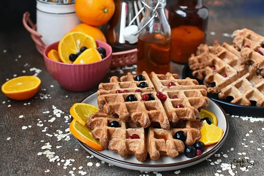 Vegan Chocolate Oat Flour Waffles