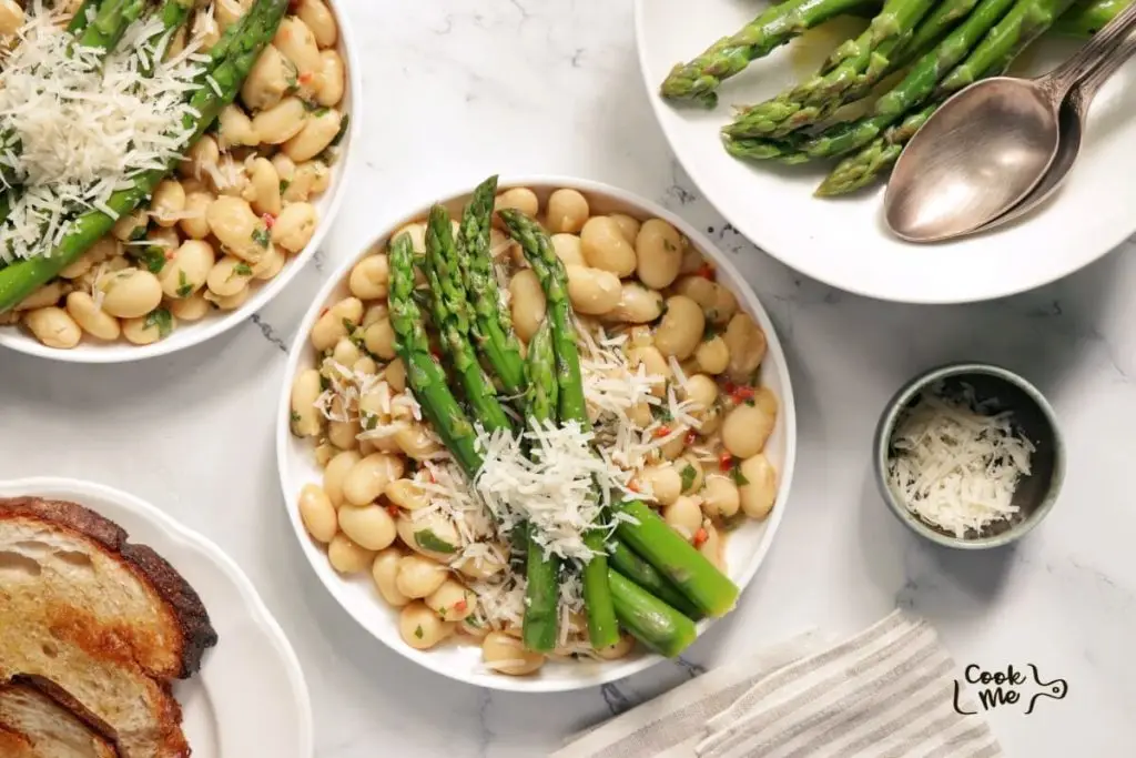 Asparagus and Braised Butter Beans