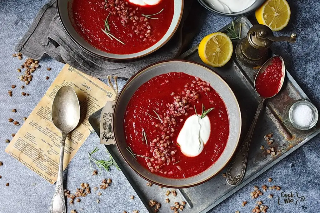 Vegan Beet and Buckwheat Soup