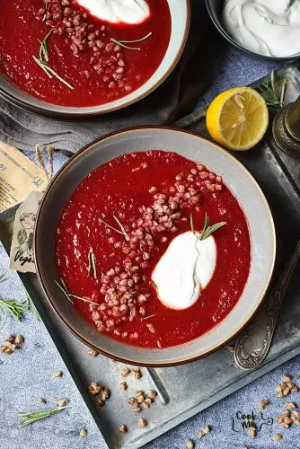Vegan Beet and Buckwheat Soup