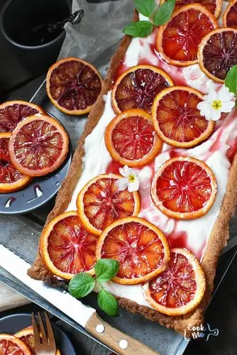 Blood Orange Ricotta Tart