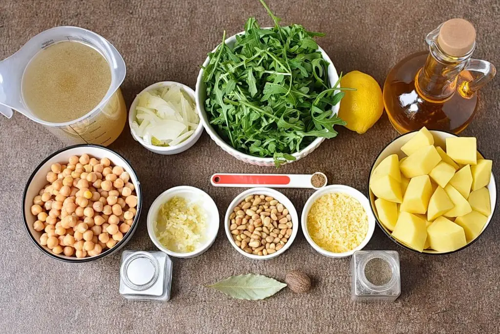 Ingredients for Chickpea Potato Soup