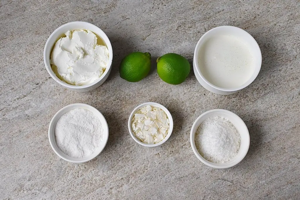 Ingredients for Coconut Lime Cheesecake Mousse