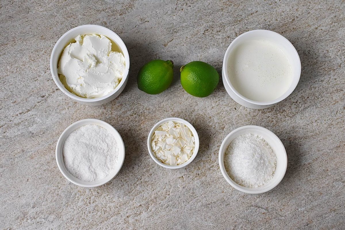 Ingredients for Coconut Lime Cheesecake Mousse
