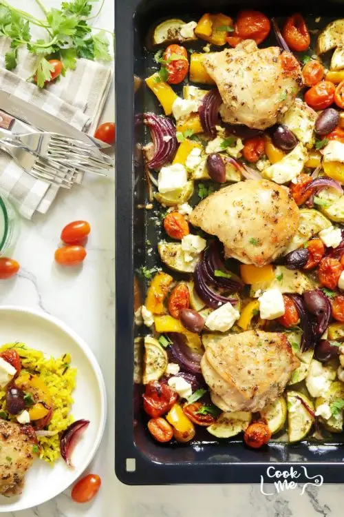 Greek Sheet Pan Chicken Dinner
