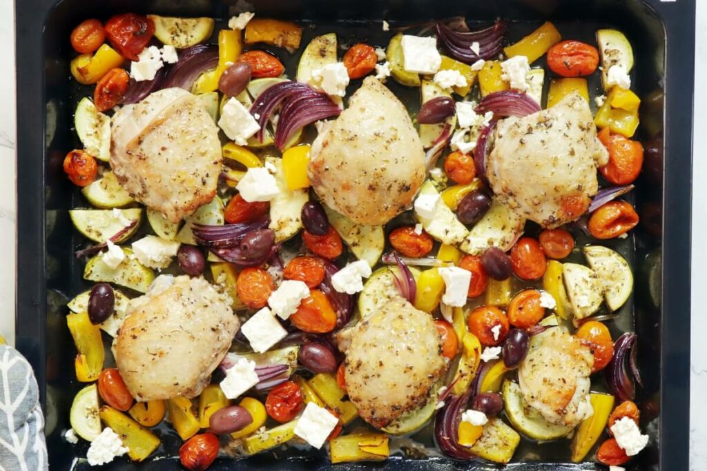Greek Sheet Pan Chicken Dinner recipe - step 6