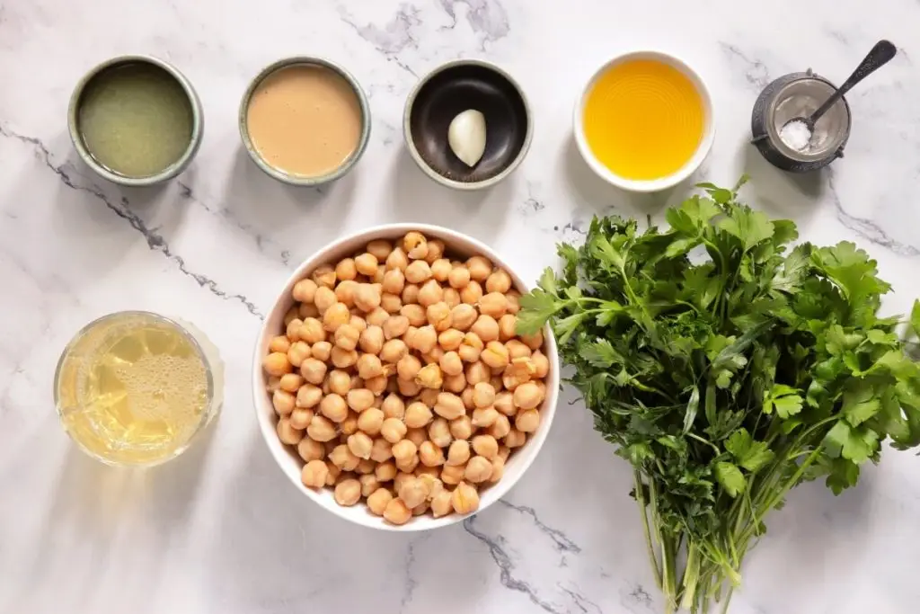 Ingredients for Parsley Hummus