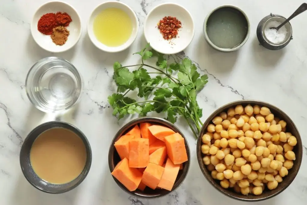 Ingredients for Roasted Sweet Potato Hummus