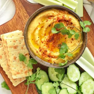 Roasted Sweet Potato Hummus Recipe-Sweet Potato Hummus Recipe-Healthy Appetizer Recipe-Easy Sweet Potato Hummus