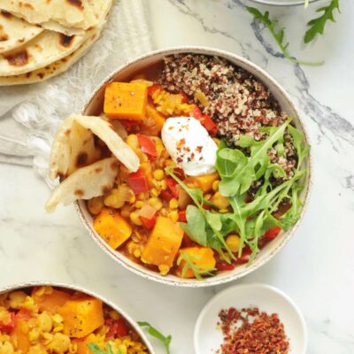 Slow-Cooker Moroccan Chickpea Stew Recipe-Vegan Stew Recipe-Vegan Slow Cooker Stew Recipe-Vegan Chickpea Red Lentil Stew