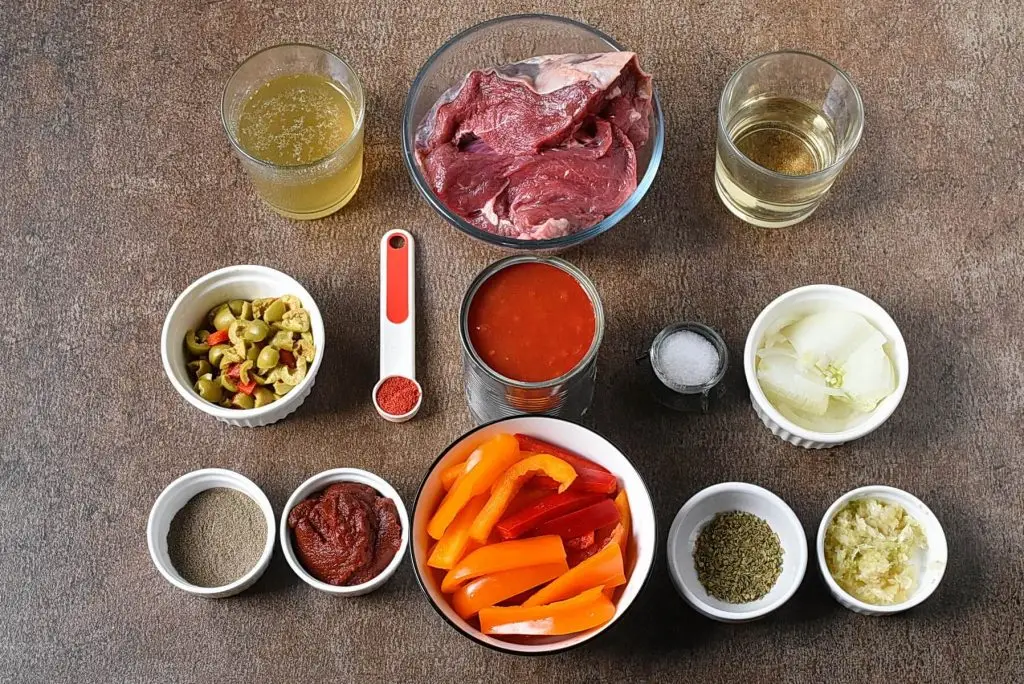 Ingredients for Slow-Cooker Shredded Steak