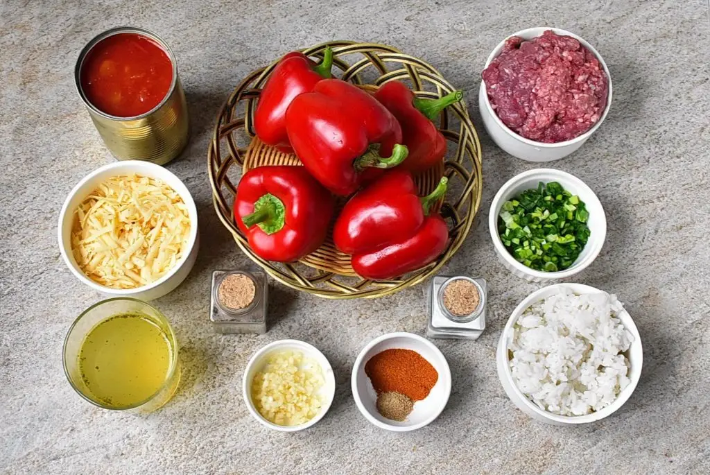 Ingredients for Slow-Cooker Stuffed Peppers