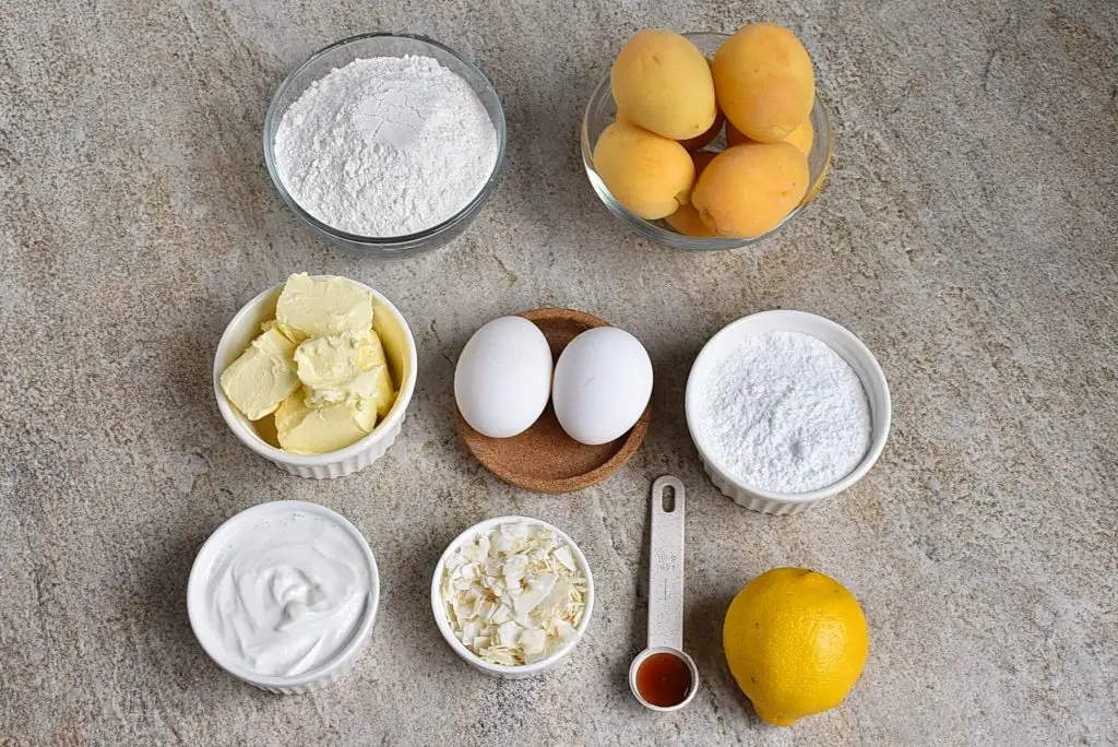 Ingredients for Apricot Slice