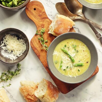 Asparagus Soup Recipe-Asparagus Soup with Parmesan-Best Asparagus Soup Recipe-Cream of Asparagus Soup Recipe