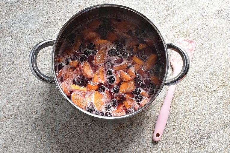 Step 2 - Berry-Cherry Peach Sauce