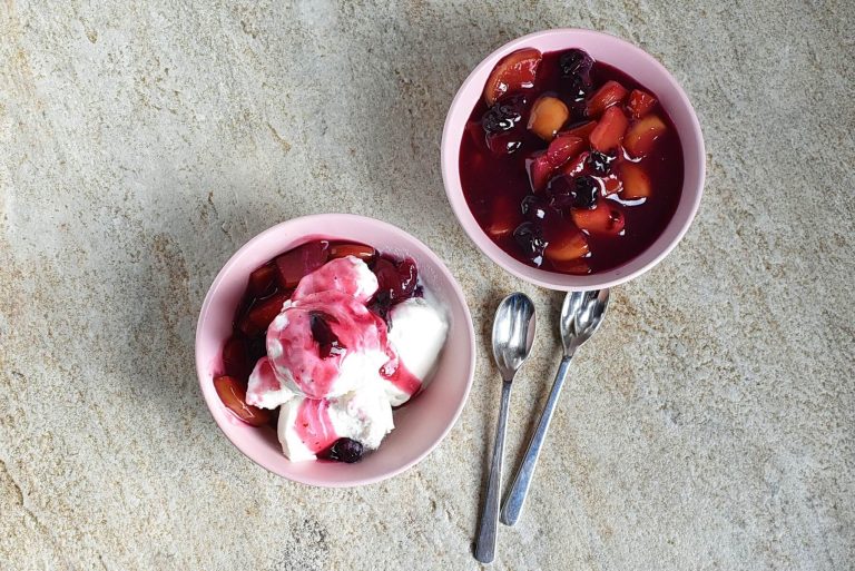 Step 5 - Berry-Cherry Peach Sauce