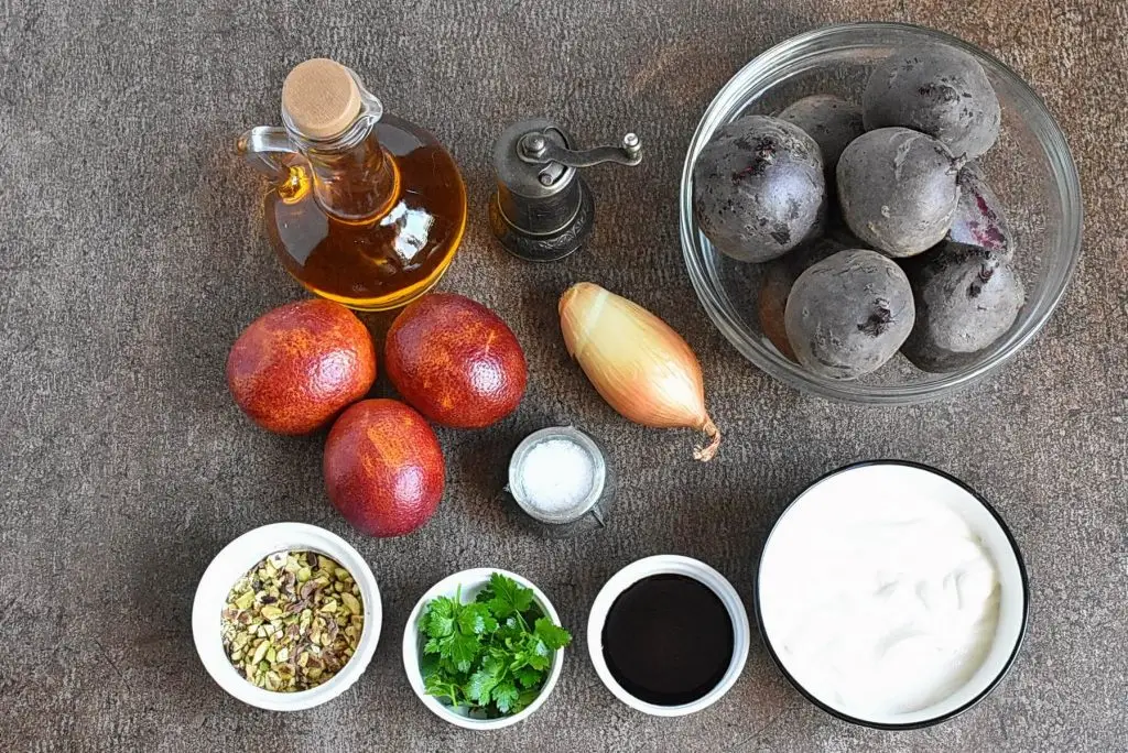 Ingredients for Blood Orange and Roasted Beet Salad