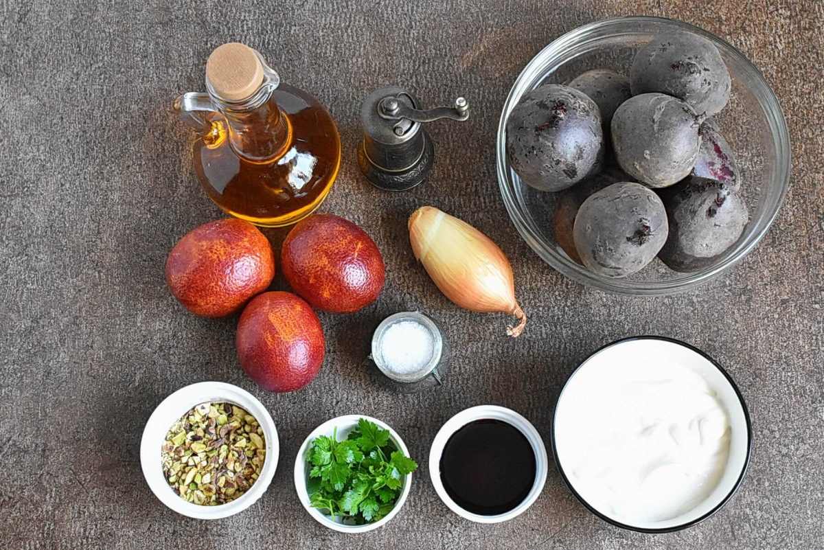 Ingredients for Blood Orange and Roasted Beet Salad