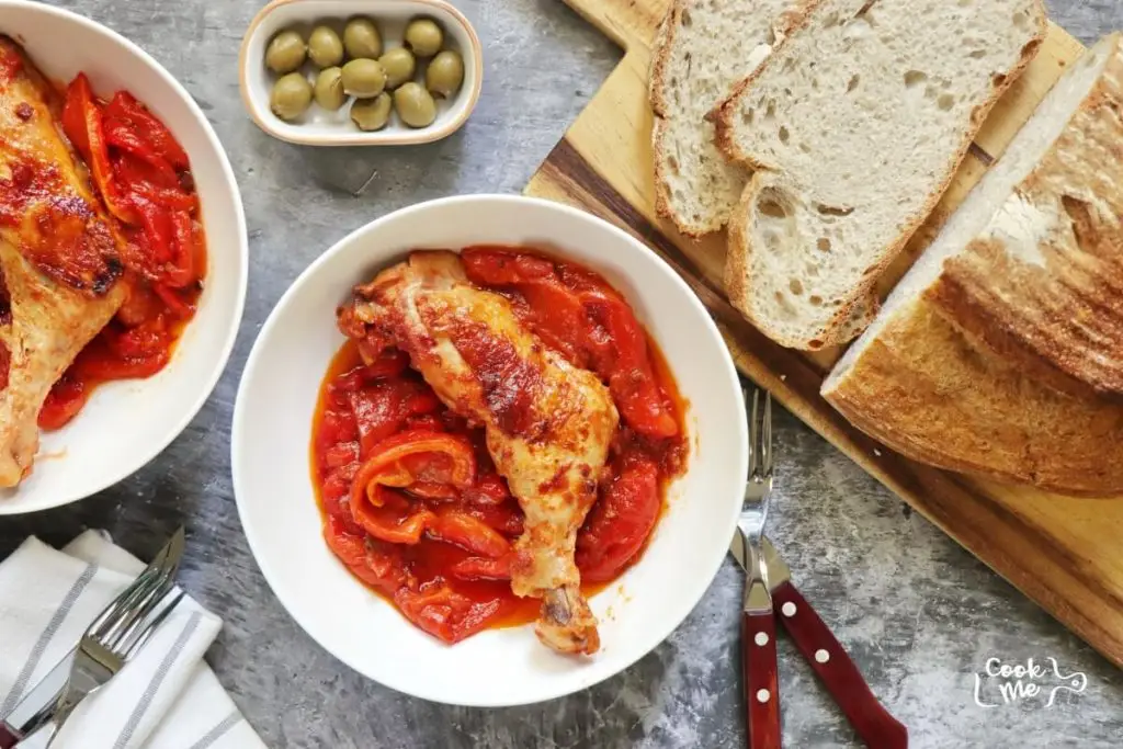 Chicken with Red Peppers and Tomatoes