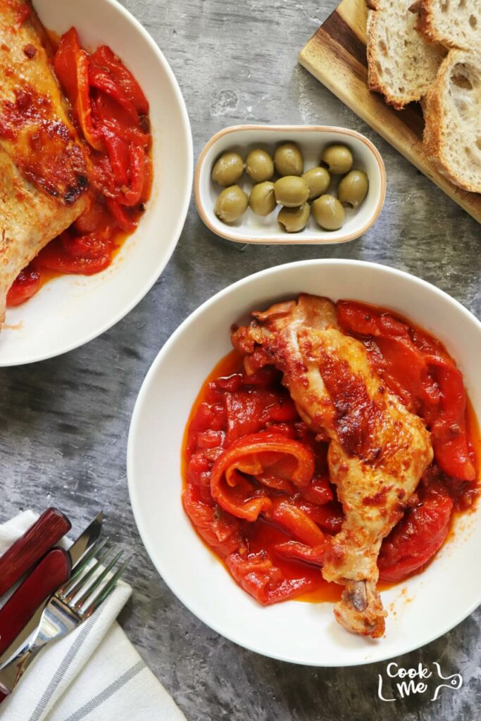 Chicken with Red Peppers and Tomatoes