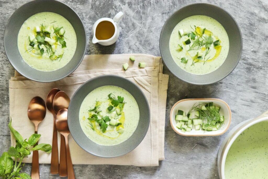 How to serve Cucumber, Yogurt and Herb Soup