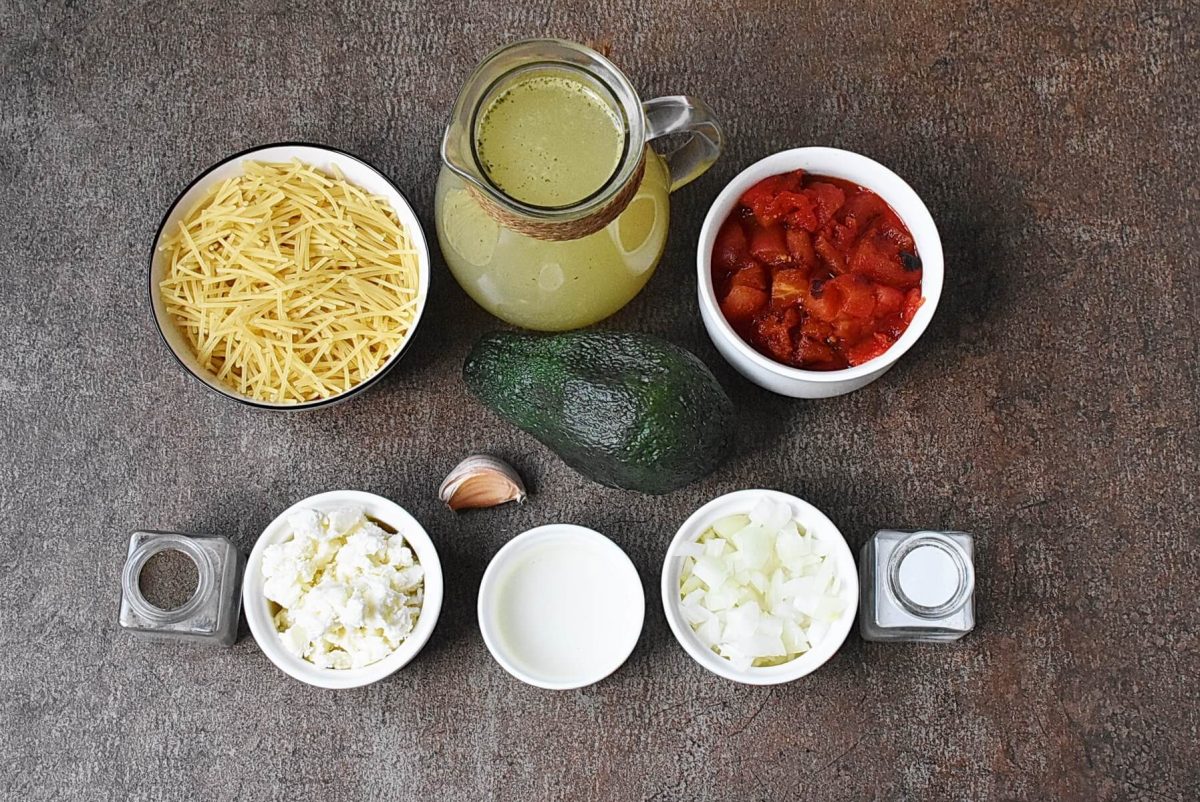 Ingredients for Mexican Noodle Soup