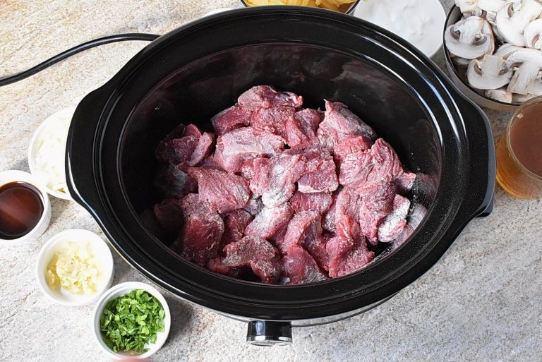 Step 2 - Slow Cooker Beef Stroganoff