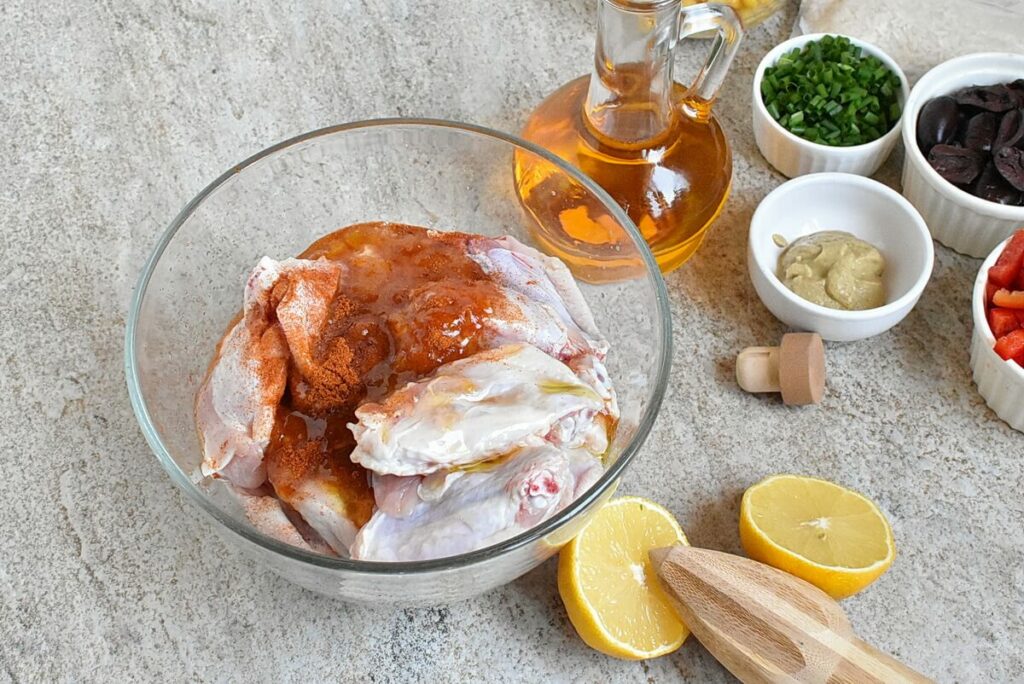 Sticky Apricot Chicken with Rainbow Rice recipe - step 2