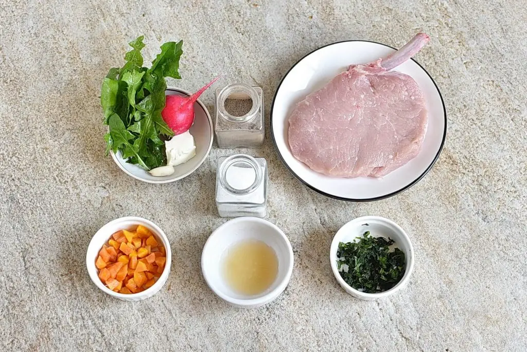 Ingredients for Apricot and Mint Stuffed Pork