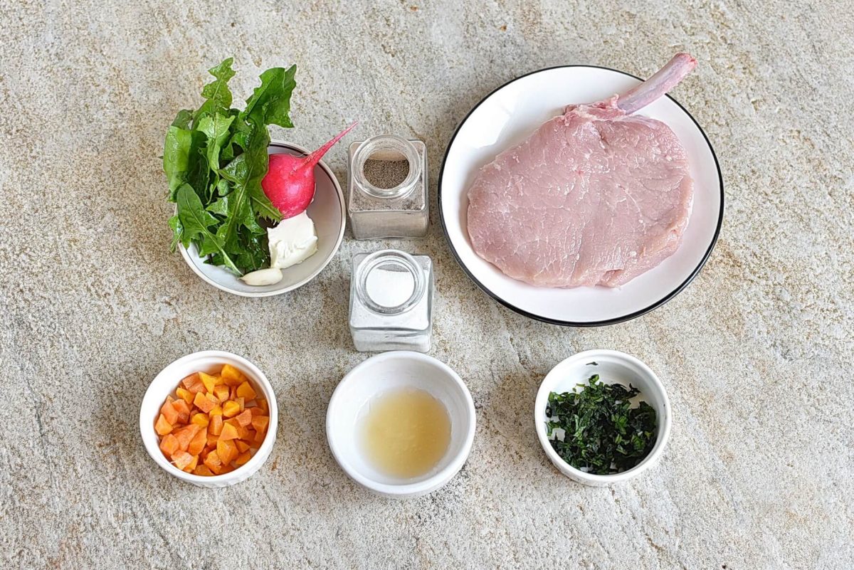 Ingredients for Apricot and Mint Stuffed Pork