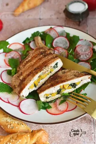 Apricot and Mint Stuffed Pork