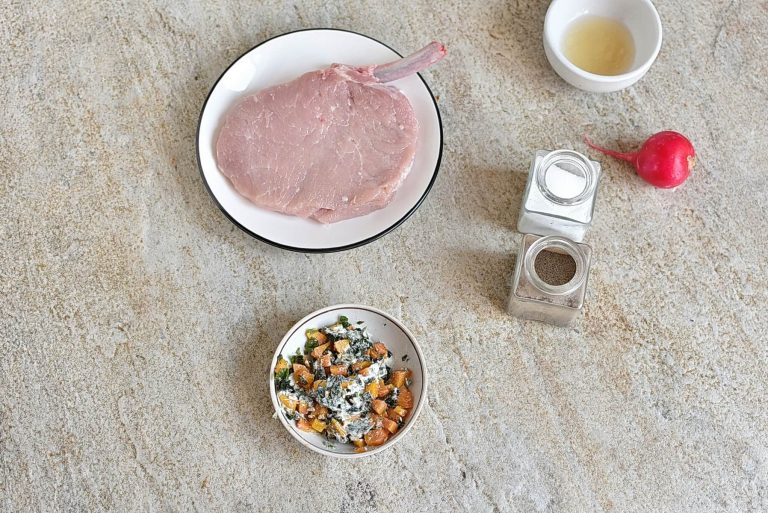 Step 1 - Apricot and Mint Stuffed Pork