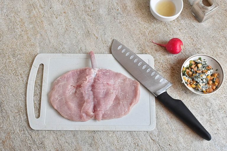Step 2 - Apricot and Mint Stuffed Pork