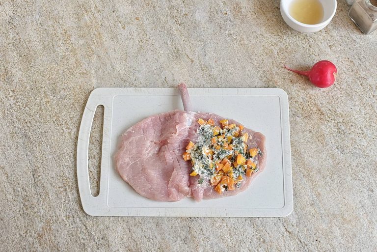 Step 3 - Apricot and Mint Stuffed Pork
