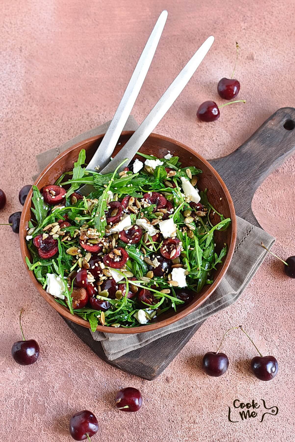 Lilly Mathuse Cherry, Arugula and Goat Cheese Salad Recipe - Easy Step-by-Step Guide ...