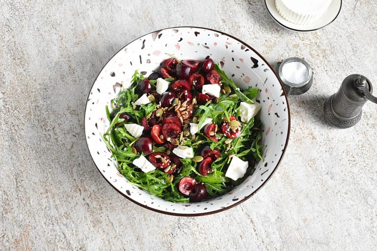 Step 3 - Cherry, Arugula and Goat Cheese Salad